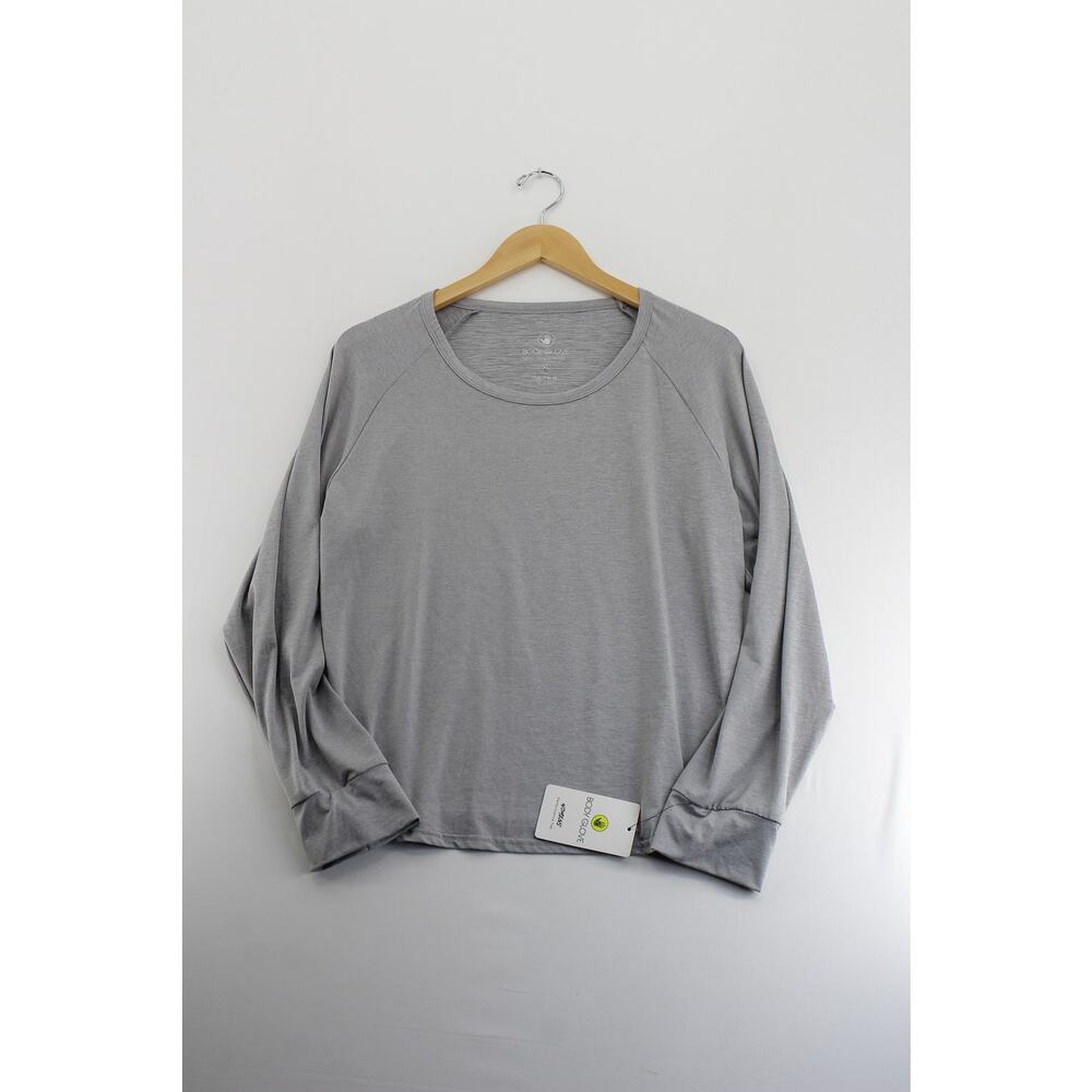 NWT‎ Body Glove gray long sleeve shirt womens XL athleisure cozy comfort basic